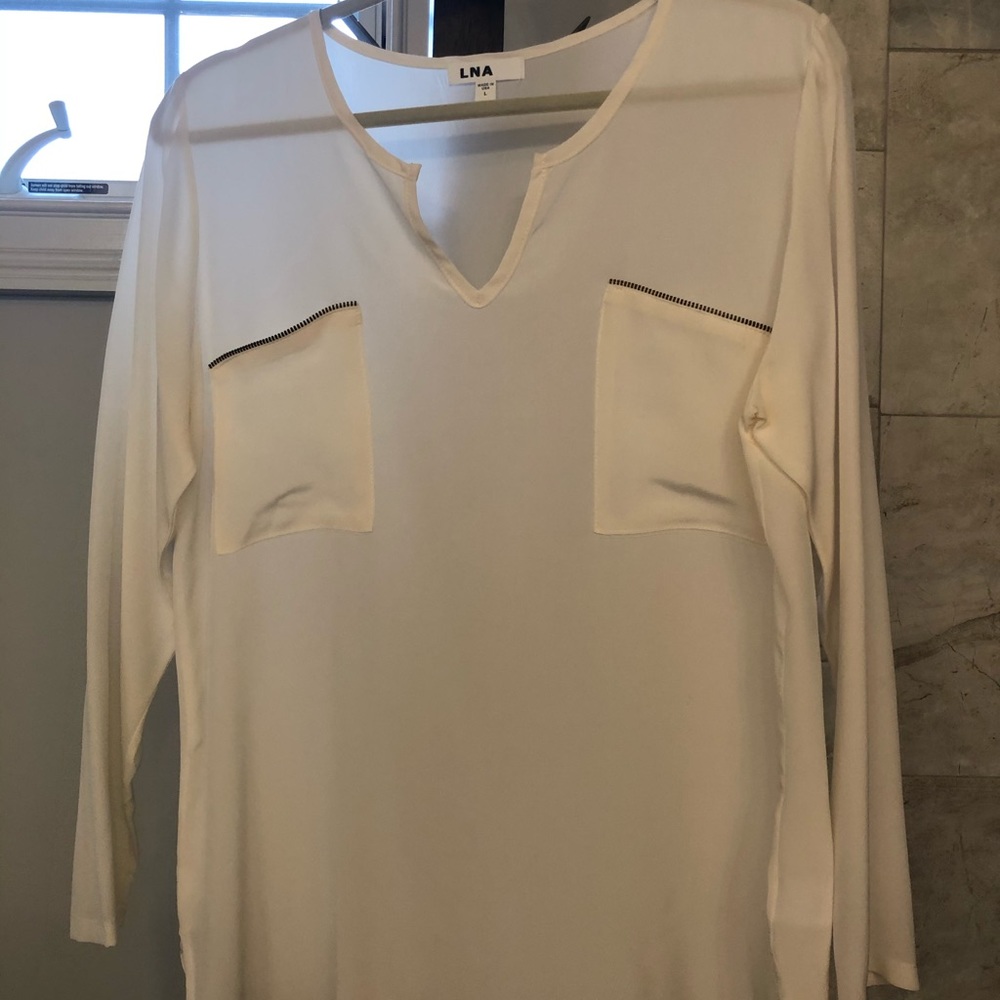 LNA silk blouse